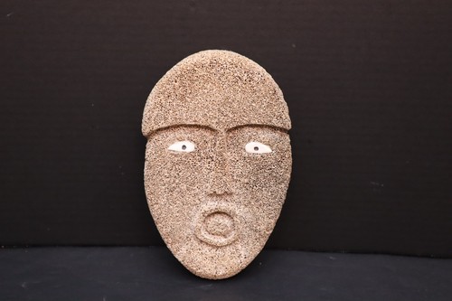 Native inuit mask fossilized - native,